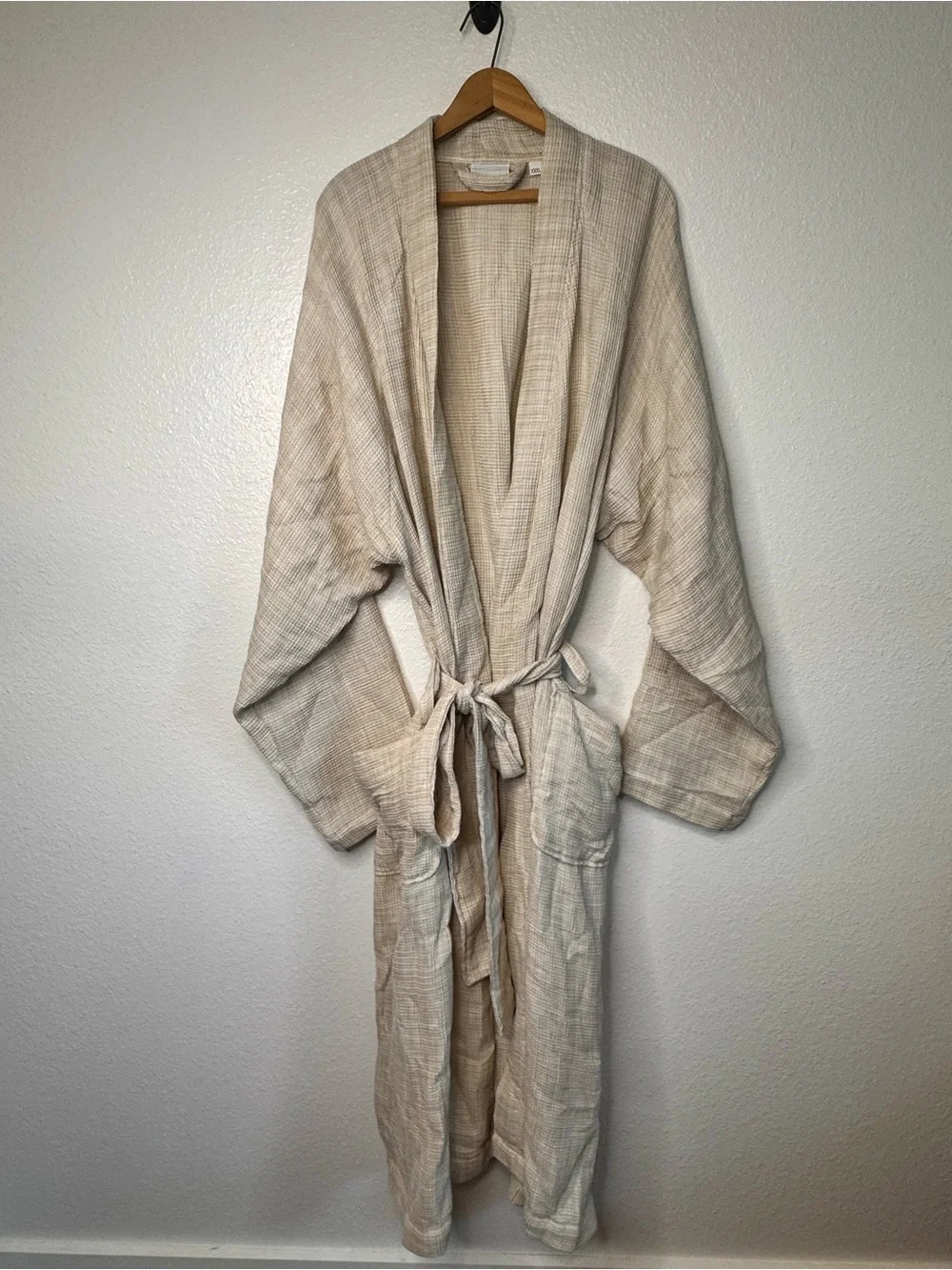 NWOT Hammacher Schlemmer Men’s Robe Turkish Cotton Luxury waffle Texture XXXL